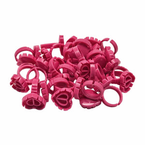 Multicolor Cute Packaging Heart Glue Ring 100pcs/pack.