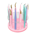 Rotating display stand for eyelash tweezers