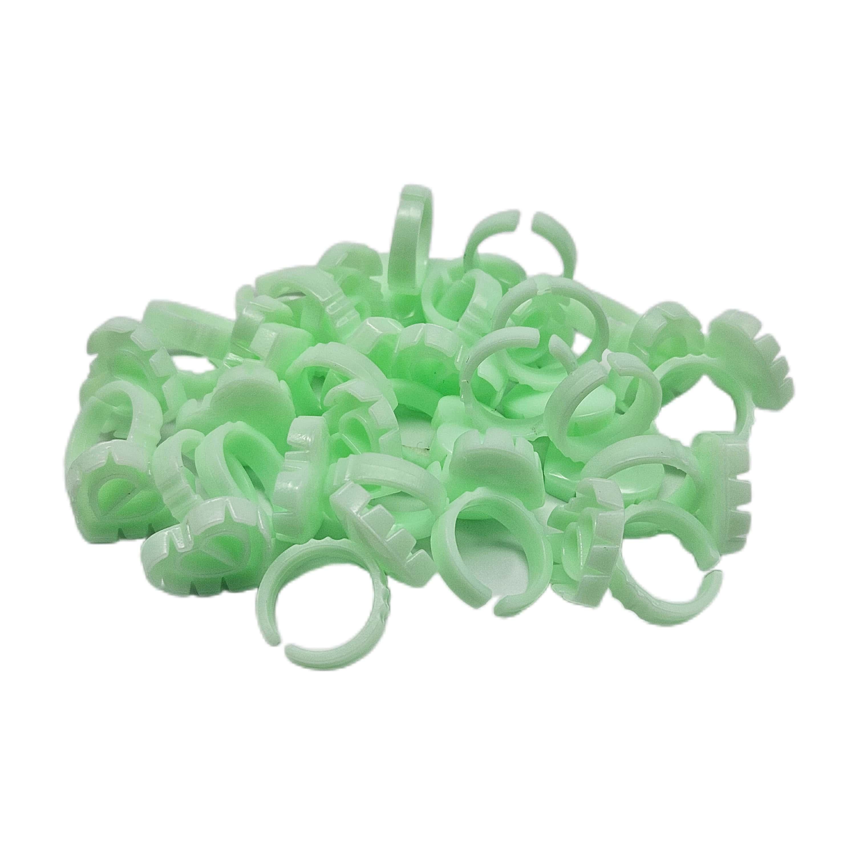 Multicolor Cute Packaging Heart Glue Ring 100pcs/pack.