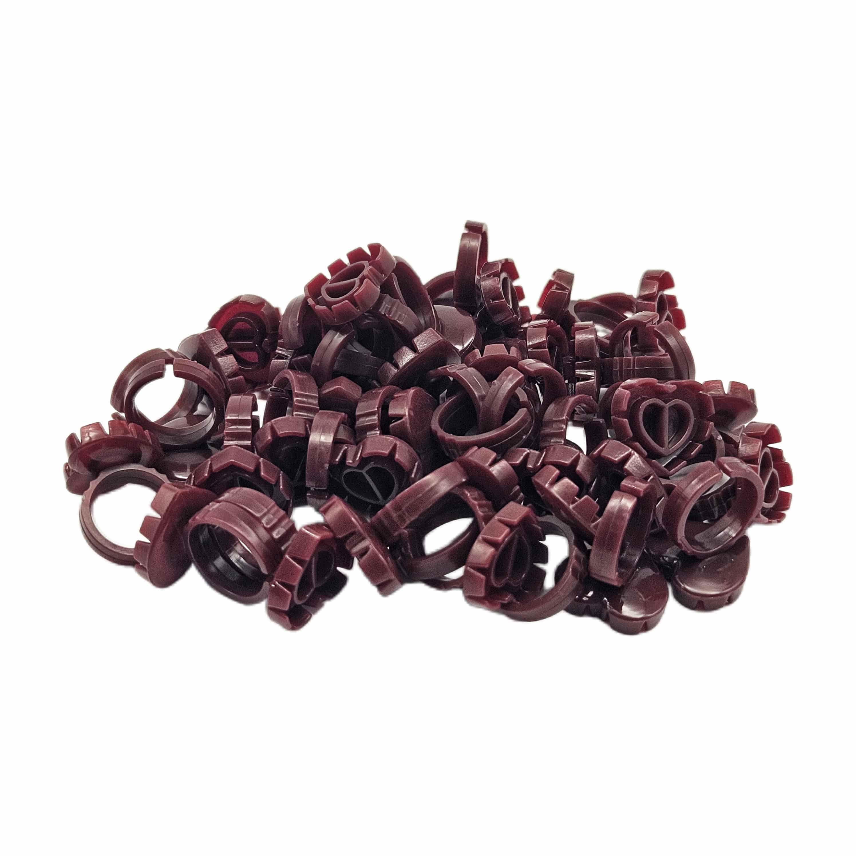 Multicolor Cute Packaging Heart Glue Ring 100pcs/pack.