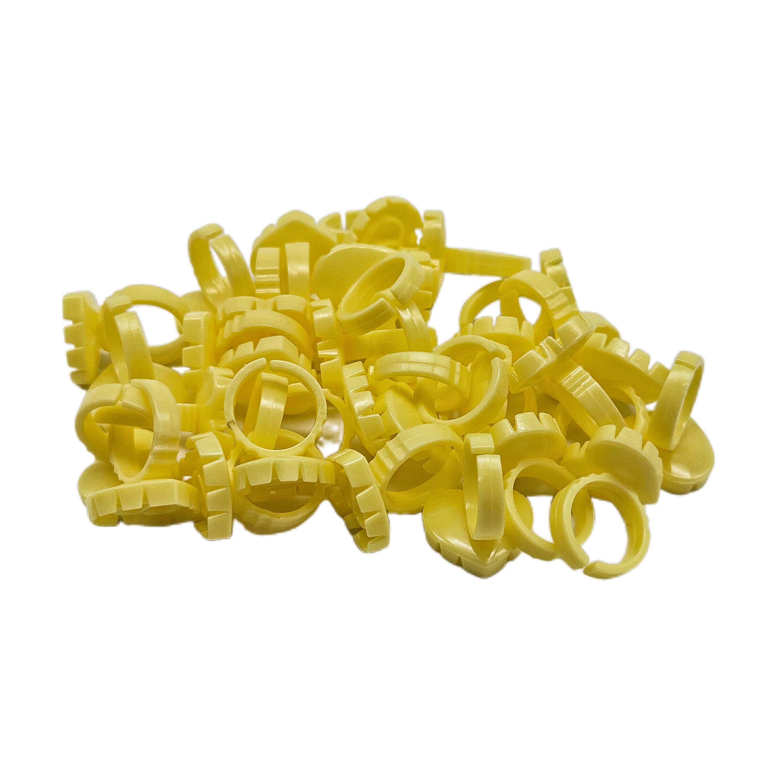 Multicolor Cute Packaging Heart Glue Ring 100pcs/pack.