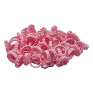 Multicolor Cute Packaging Heart Glue Ring 100pcs/pack.