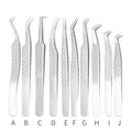 B Eyelash Extension Tweezer Silver